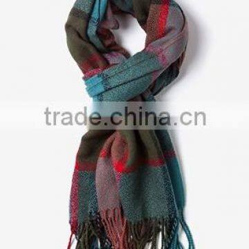 2016 Latest Fine Cheap Unique Checkered Pattern Cotton Scarf Unisex photo-2