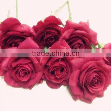 high quality real touch flower head artificial rose head,big rose flower head