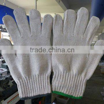 string knitted poly cotton gloves,cotton gloves, knitted cotton gloves, cotton work gloves work gloves/guantes de algodon 091