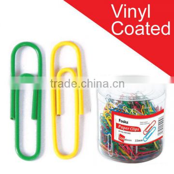 vinyl coated paper clip.