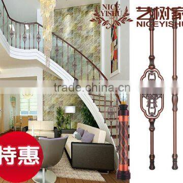 Ornamental iron stair railing design / iron stair railings