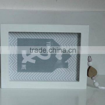 elegant, beaded and decorative wall-hung type wooden photo frame
