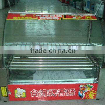 2012 new design easy to operate best price hot dog grill machine with 10 rollers