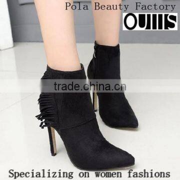 2016 Winter High Quality Women Ankle Boots Lace up High Heel Ankle Boots PF4418