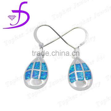 2016 cheap price silver opal dangle earring