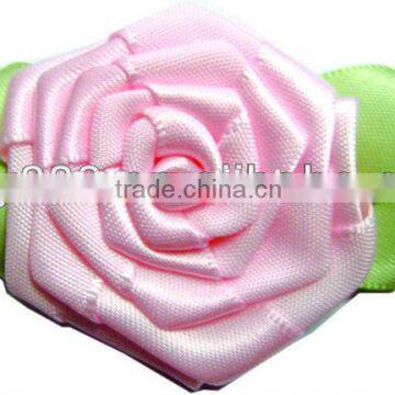 1 Inch Ribbon Rose, Handmade Satin Ribbon Rose Flowers For Clothes&Dress