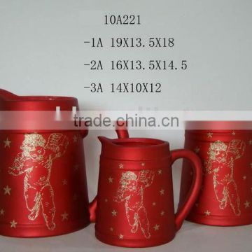 christmas ceramic water can