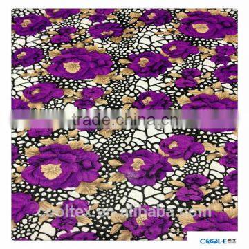 2014 FDY Polyester/Spandex Printed Plain Woven Fabric