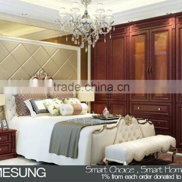 Homesung modern customized size solid wood bedroom furniture