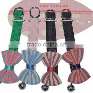 Personalized Pet Cloth Bow Tie Collar With Bell for Small Cats Puppy Dogs Cat Collar