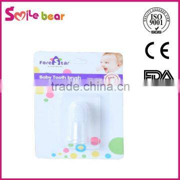 FDA food grade silicone rubber baby toothbrush flexible finger toothbrush