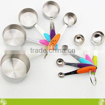 Stainless Steel Measuring Spoons With Silicone Handle,Mini Measuring Spoon Sets for Home Kitchen,Stainless Steel Cookware Set photo-4