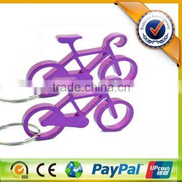 Design High Quality Bicycle Shape Custom Bottle Opener Keychain