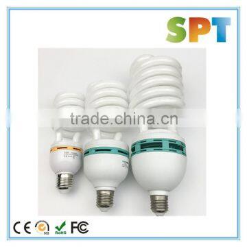 tri-color energy saving light bulb 125w cfl grow light half spiral energy saving lamps 5500k