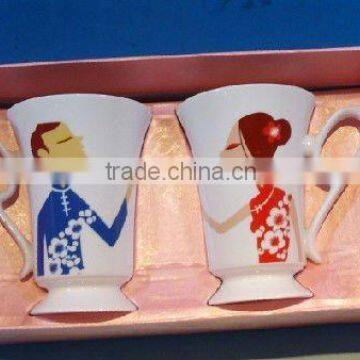 porcelain mug valentine couple mug