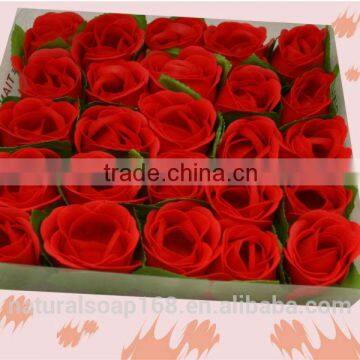 24pcs rose decoration bath paper soap flowers