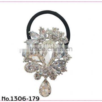 Rhinestone crystal hair scrunchie ,Elastic Ponytail Holder