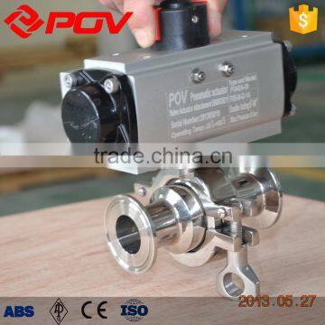 Food Grade Flange Sanitary Pneumatic Ball Valve Dn50 photo-2