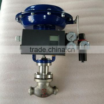 low price v-type PTFE welded gas regulating valve with pneumatic