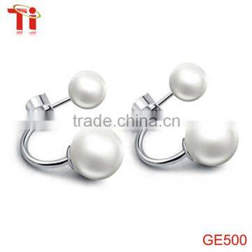 latest design of pearl earring stainless steel earrings pearl jewelry