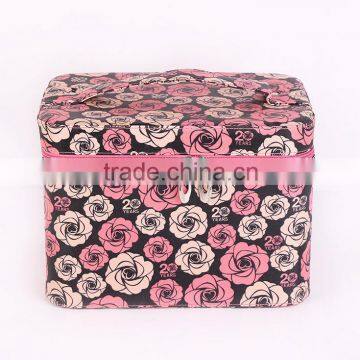 Wholesale Custom Portable Luxurious Leather Cosmetic Box, Multi-function Eye Shadow Box, Beautiful Storage Box