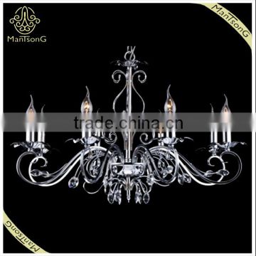 Interior Decorative Iron Material Chandelier Pendant Crystal Hanging Candle Lights