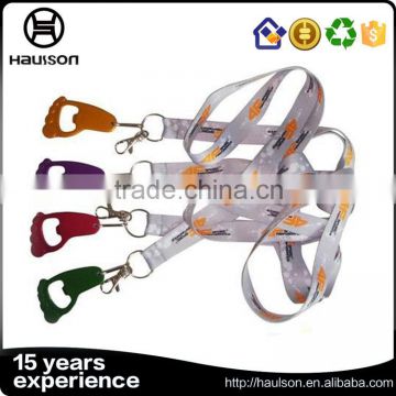 promotional polyester bottle opener lanyard for glasses