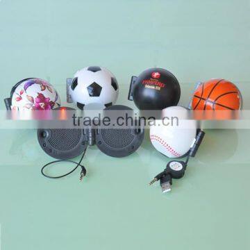 foldable football shaped mini speaker