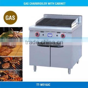 Commercial Gas Charcoal Grill - Lava Rock, 128KG, 58004 BTU, TT-WE153C