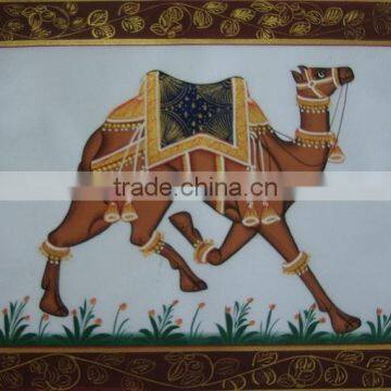 Camel Silk Cloth Folk History India History Animal art Forest Indian Miniature Painting