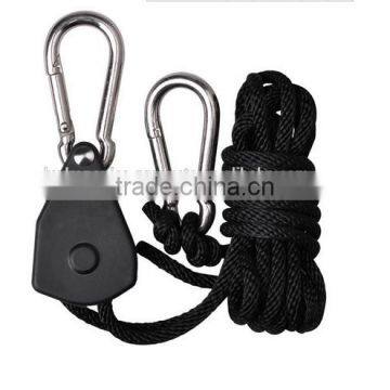 Heavy duty grow light hangers, rope ratchet lashing belt, hydroponic system adjustable rope light rope ratchet