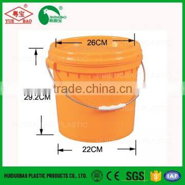 Wholesale 15 Litre plastic drum bucket new plastic yellow pail in 15L