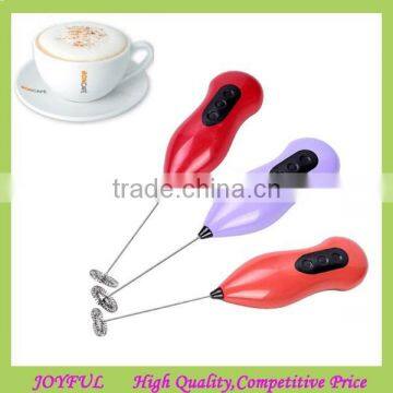 Factory price household Electric coffee stirrer /Milk Frother with stainless steel rotating head