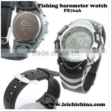 Waterproof fishing barometer watch