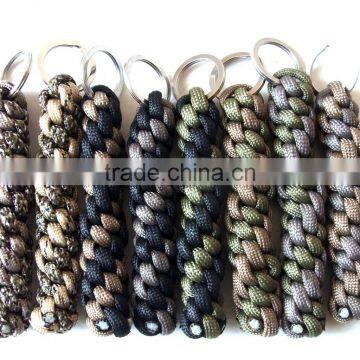 Two Colors Round Braid Glacier Paracord Keychain photo-2