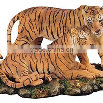 Personalized Handmade Color Painted Decorative Resin Bengal Tiger Statue