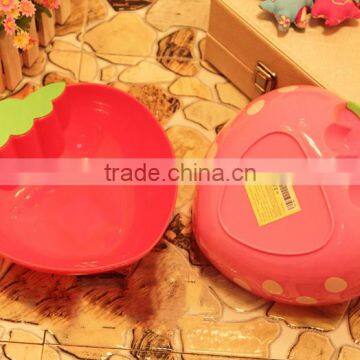 Large Size Strawberry Plastic Storage Bowl photo-3