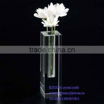 decorative clear crystal tall flower vases