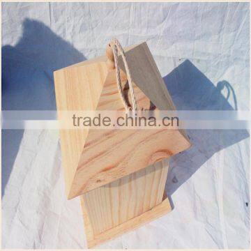 Wooden Bird Cage, Wood Bird House, Multifunctional Large Hanging Bird Feeder photo-4