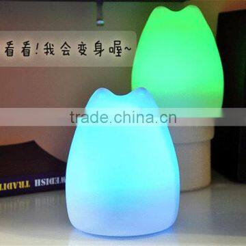 Colorful Animal Silicone Nightlight USB Charging Nightlight Color Changing Cartoon Colorful Lamp Cat Desk Lamp photo-3