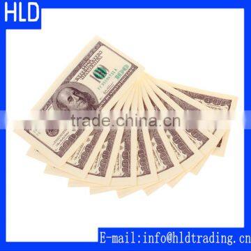 Factory Wholesale Dollar Bill Custom Printed Facial Tissue