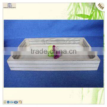 Unique Design Large Antique Color Engraved Paulownia Wooden Tray photo-2