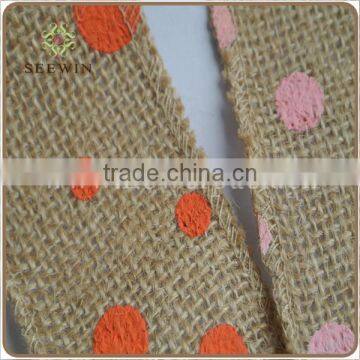 Hot Sale Color Dot Jute Ribbon/natural Jute Ribbon/The Jute Ribbon of Environmental Protection photo-4
