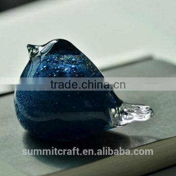 Blue glass small bird figurines wedding thank you gifts for guests