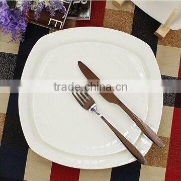 White Fine Porcelain Ceramic Dessert Plate