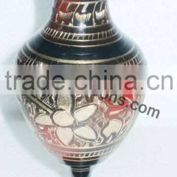 Embossed Flower Vase , Brass Flower Vase , Metal Flower Vase With Colored Finish , Decoration Flower Tall Vase photo-4
