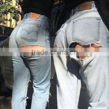 Wholesale Women Jeans 2016 Skinny Ripped Hot Denim Jean for Girls photo-4