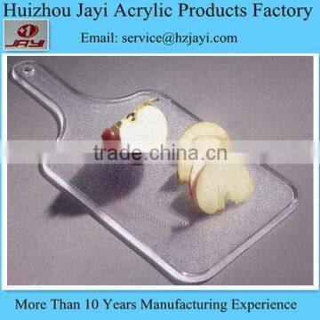 Factory wholesale custom made acrylic chopping board set,clear glass chopping board