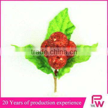 Diy Crafts Christmas Sales Small Artificial Poinsettia Flowers for Christmas Market