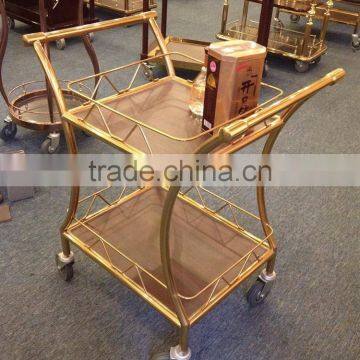 Stainless Steel Mobile Food Cart Coffee Cart Hand Cart for Sale C-37 photo-2